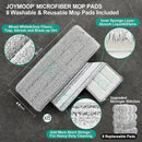 JOYMOOP Mop and Bucket with Wringer Set for Floor Cleaning and Wall Cleaner, Flat Mop and Bucket System Set with 2 Mops and 8 Large Microfiber Pads - White by CozyNest Decor