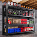 79” W Garage Shelving Heavy Duty, 7000LBS Metal Storage Shelves, 4 Tier Storage Rack Shelf, Steel Industrial Shelving, Adjustable Standing Shelf for Basement/Warehouse 79" W x 24" D x 79" H, Black by GreenHaven Gardens
