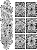 eZAKKA Halloween Table Runner with 4Pcs Placemat, Black Lace Spider Web Table Runners for Parties Gothic Spooky Home Decorations, 18 x 72 Inch by CozyNest Decor