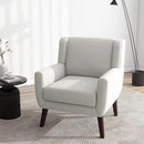 UIXE Accent Chairs Set of 2, Fabric Upholstered Armchair for Living Room, Comfy Arm Chair Single Sofa Bedroom Side Reading Seat - Flax Beige by CozyNest Decor