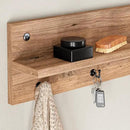 Modern Wall-Mounted Coat Rack with Shelf and Hooks - Wooden Entryway Organizer (Brown) by CozyNest Decor