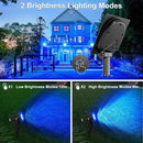 Blue Solar Spot Lights Outdoor,2 Pack Solar Landscape Spotlights IP65 Waterproof 9.8ft Cable, Auto On/Off Outdoor Wall Lights for Garden Yard Driveway Porch Walkway Pool (1-in-1) by GreenHaven Gardens