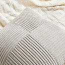 Fancy Homi 2 Packs Neutral Grey Decorative Throw Pillow Covers 18x18 Inch for Living Room Couch Sofa, Rustic Farmhouse Boho Home Decor, Soft Corss Corduroy Patchwork Textured Square Cushion Case 45cm by CozyNest Decor