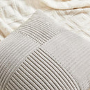 Fancy Homi 2 Packs Neutral Grey Big Decorative Throw Pillow Covers 24x24 Inch for Living Room Couch Bed, Rustic Farmhouse Boho Home Decor, Soft Corss Corduroy Patchwork Accent Square Cushion Case 60cm by CozyNest Decor