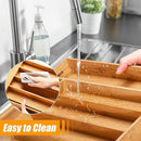 Bellsal Silverware Organizer Kitchen Drawer Organizer Expandable Bamboo Utensil Holder Cutlery Tray for Kitchen Utensil and Flatware Bedroom Office by CozyNest Decor