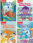 Highlights Hidden Pictures Sticker Fun for Kids Ages 3-6, 4-Pack, 64 Pages of Seek and Find Sticker Activities, Books Double as Coloring Books, 480+ Stickers, Volume 1 by TinyTreasures Baby Boutique
