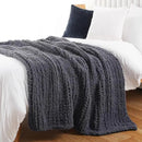 Battilo Chunky Knit Throw Blanket, Soft and Thick Chenille Throw Blanket, 50"x60" Handmade Cable Knit Crochet Blanket, Large Rope Knot Throw Blankets for Couch Sofa Bed Home Decor, Grey by CozyNest Decor