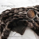 BENVWE Fluffy Faux Fur Throw Blanket for Couch, Soft Plush Thick Cozy Fuzzy Luxury Minky Bubble Blanket for Home Living Room Decor Gift for Women, Tie-dye Coffee, 60" x 80", 1100GSM by CozyNest Decor