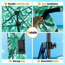 HOMEDEMO Beach Canopy UPF 50+, 6'×6', Easy Set up and Take Down Tent with Sand Pockets, Side Wall Shade Wind Waterproof for Kids, Family & Friends by TinyTreasures Baby Boutique