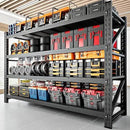 5000LBS Storage Shelves,71" W Garage Shelving Heavy Duty Metal Adjustable Garage Shelves, Shelving Units Industrial Shelving for Warehouse,71" W x 24" D x 69" H,Black by CozyNest Decor
