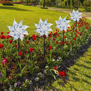 Hausse 10 Pack Reflective Pinwheels with Stakes (Assembly Required), Extra Sparkly Pin Wheel for Garden Decor, Bird Repellent Devices Deterrent to Scare Birds Away from Yard Patio Farm by CozyNest Decor