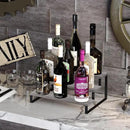YINMIT Wooden Display Riser Stand, Tiered Perfume and Cologne Organizer Stand, 3 Tier Spice Rack Organizer, Rustic Display Shelf for Candles (3 Tier,Grey) by CozyNest Decor