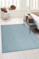 Adiva Rugs Outdoor Indoor Area Rug, Weather Resistant, Easy to Clean, Stain Resistant Floor Mat for Dining Room, Backyard, Deck, Patio (Aqua Weiss, 2'6" x 7') by CozyNest Decor