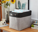 DECOMOMO Extra Large Storage Baskets 54.5L Fabric Storage Bins for Organizing Linen Closet, Toys, Nursery (Grey and Black, XXXL - 3 pack) by CozyNest Decor