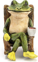 Miniature Frog Garden Statue - 2" Tall - Mini Outdoor Accessory Figurine for Fairy Garden by GreenHaven Gardens