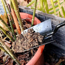 2-in-1 Trowel and Transplanter Gardening Tool Set, Outdoor Hand Tools, with Non-Slip Handle and Protective Blade Covers, Ideal Gardening Gifts for All (Black) by GreenHaven Gardens