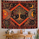 Lunerfex Tree of Life Sun Moon Stars Wall Tapestry, Cosmic Harmony Symbol Tapestries for Home Decor, Mystical Tapestry 60x44 Inch by CozyNest Decor