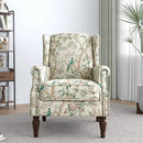 Lumibee High Back Accent Chair, Armchair in Fabric,Comfy Upholstered Wingback Single Sofa Reading Chair with Solid Wood Legs for Living Room,Bedroom,Office-Bird by CozyNest Decor