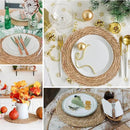 Defined Deco Woven Placemats Set of 10, 13" Round Rattan Placemats,Natural Hand-Woven Water Hyacinth, Farmhouse Weave Place Mats, Rustic Braided Wicker Table Mats for Dining Table, Home, Wedding by CozyNest Decor