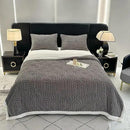 UKELER Fleece Bed Blanket 80 × 90 inch, Ultra Soft Queen Size Throw Blanket for All Season, Cozy Plush Arch Sherpa Blankets for Bedroom Living Room Dorm Hostel Sofa Camping, Dark Grey by CozyNest Decor
