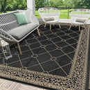 HEBE Outdoor Rug Waterproof 8x10, Reversible Plastic Straw Rug RV Camping Rug, Indoor Outdoor Patio Mat Clearance, Outside Carpet for Porch,Deck,Camper,Balcony,Backyard,Picnic by GreenHaven Gardens