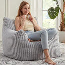 Giant Bean Bag Chairs for Adults with Filling Plush Fluffy Bean Bag Chairs for Teens with Armrests Comfy BeanBag Lazy Couch Sofa Chair for Bedroom Living Room Reading by CozyNest Decor