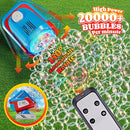 2025 Upgraded Bubble Machine with Remote Control, Automatic Rotation & RGB Lights, 1800mAh Rechargeable Battery, Type-C Charge, Bubble Maker for Kids, Weddings, Birthday Parties, Outdoor Activities by TinyTreasures Baby Boutique