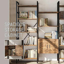 70 x70" Triple 5 Tier Book Shelf, Industrial Large Bookcase with Storage Cabinet, Tall Bookshelf with 14 Open Display Shelves Metal Frame Furniture for Living Room Bedroom Home Office Rustic Brown by CozyNest Decor