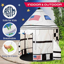 W&O Space Shuttle Explorer Tent with Blast-Off Button, LED Lights & 3 Space Toys – Rocket Ship Play Tent for Kids Ages 3-5 by TinyTreasures Baby Boutique