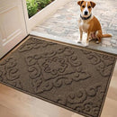 COSY HOMEER-Door-Mat-Non-Slip-Entryway-Rug 20”x32” Absorbent Welcome Mats Washable Dirt Trapper Door Mat Entrance Floor Mats for Front Back Doormats and Wet Shoes,Brown by CozyNest Decor