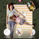 HX&OD Extra Large Picnic Outdoor Blanket, 80”x60” Waterproof Picnic Mat Foldable Camping Blanket Portable with Carry Strap for Beach Mat Outdoor Camping Party(Yellow) by TinyTreasures Baby Boutique