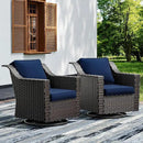 Joyside Swivel Patio Chairs Set of 2, Wicker Patio Furniture with Wide Armrest and Thick Cushions, Upgraded Large Size for Backyard, Garden, Poolside by GreenHaven Gardens