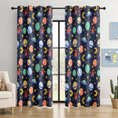 Kids Space Rockets Blackout Curtains - 100% Blackout, Thermal Insulated, Noise Reducing, Perfect for Kids Room and Nursery, 2 Panels (Color Pop Rockets, W52×L84) by TinyTreasures Baby Boutique