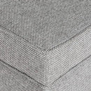 Adeco 17" Square Ottoman with Storage, Small Blue Storage Ottoman Foot Rest with Hinged Lid & Solid Wood Legs, Linen Fabric Foot Stool for Living Room & Bedroom by CozyNest Decor