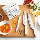 McCook® Knife Sets, White High Carbon Stainless Steel Kitchen Knife Sets with with Built-in Sharpener by CozyNest Decor