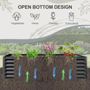 Domi Raised Garden Beds Outdoor, 6x3x2ft Thickening Tall Metal Rectangular Deep Root Box Planter for Vegetables, Flowers, Herbs, and Succulents 2" Deep w/ 256 Gallon Capacity - Dark Gray by GreenHaven Gardens