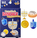 BioSwiss Bandages, Hanukkah Shaped Self Adhesive Bandage, Latex Free Wound Care, Fun First Aid Kit Supplies for Kids and Adults, 24 Count by TinyTreasures Baby Boutique