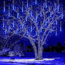 Christmas Lights, 16 Inch/40cm Meteor Shower Lights, Xmas Decorations for Outside Yard Party, LED Icicle Christmas Light Outdoor for Tree Porch House Holiday, UL Plug, Blue by GreenHaven Gardens