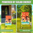 6 Set Seasonal Garden Flags 8 Modes Solar LED Double Sided 12 x 18 Inch Small Yard Flag Outdoor Lighted Spring Summer Easter Memorial St. Patrick's Day Valentine Garden Decor for All Seasons by GreenHaven Gardens