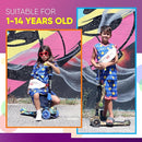 Hurtle 3-Wheeled Scooter for Kids - Wheel LED Lights, Adjustable Lean-to-Steer Handlebar, and Foldable Seat - Sit or Stand Ride with Brake for Boys and Girls Ages 1-14 Years Old by TinyTreasures Baby Boutique