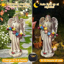 Angel Statues for Garden, Solar Angels for Outside, Angels Sculpture Holding Wreath for Outdoor Patio Lawn Balcony Ornament Gifts for Women/Mom/Grandma by GreenHaven Gardens