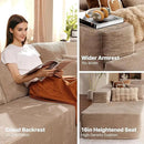 104" Cloud Sectional Couches for Living Room,L Shaped Boneless Couch in A Box,Sleeper Sofa with Comfy Chaise No Assembly Required,Camel by CozyNest Decor
