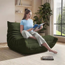 Bean Bag Chair, Oversized Bean Bag Chair for living Room, Fireside Chair for adults with Memory Foam Filled, Big Accent Sofa Lounge Floor Sofa for Gaming, Reading, Relax, No Assembly Required. (Green) by CozyNest Decor