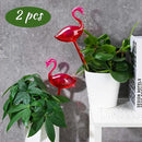 Self-Watering Glass Globes 2PCS Flamingo Gradient Hot Pink 10" Long Hand Blown Bulbs Pot Plant Waterer Home Indoor Outdoor Garden Patio Hanging Flower Spike Decorative Automatic Irrigation System by GreenHaven Gardens
