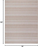Stripe Outdoor Rug 6x9 Washable Outside Carpet for Indoor Patio Porch Waterproof Easy Cleaning Non Shedding Area Rugs Beige 6 x 9 by CozyNest Decor