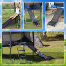Trampoline Slide, 10FT 12FT 14FT 15FT 16FT Trampoline Universal Slides, Trampoline Accessories with Cushioning Effect, Suitable for Children to Climb Up and Slide Down, Safety Slider (Silver) by TinyTreasures Baby Boutique