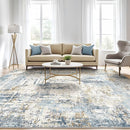 5x7 Area Rugs Washable Rug: Living Room Large Abstract Modern Soft Stain Resistant Indoor Floor Non Slip Accent Carpet for Bedroom Nursery Playroom Dining Room Office Dorm Home- Light Blue by TinyTreasures Baby Boutique
