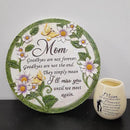 INSPIAMZUE Mom Memorial Stone - Until We Meet Again, Mom Remembrance Gift for Grieving, Sympathy Gift for Loss of Mother, Mom Loss Condolence, Memorial Stone Butterfly Flower TNS2 by GreenHaven Gardens