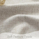 RAIN CITY Beige Blackout Curtains Back Tab Rod Pocket Curtains 63 Inches Long, Linen Burlap Textured Room Darkening Curtains for Bedroom Nursery 2 Panels 50x63 by CozyNest Decor