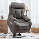 Power Lift Chair Recliners for Elderly, Modern Overstuffed Electric Seniors Recliner Chair with Remote Control Side Pocket for Living Room Bedroom (Dark Grey) by CozyNest Decor